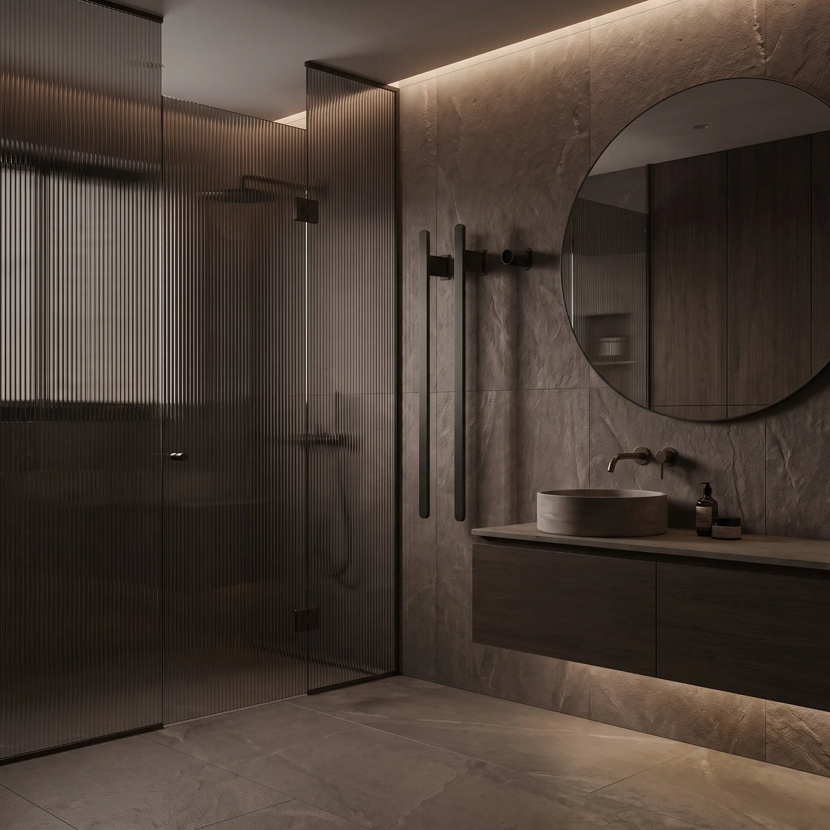 Sèche-serviette Aéraly intégré à une salle de bain rénovée
