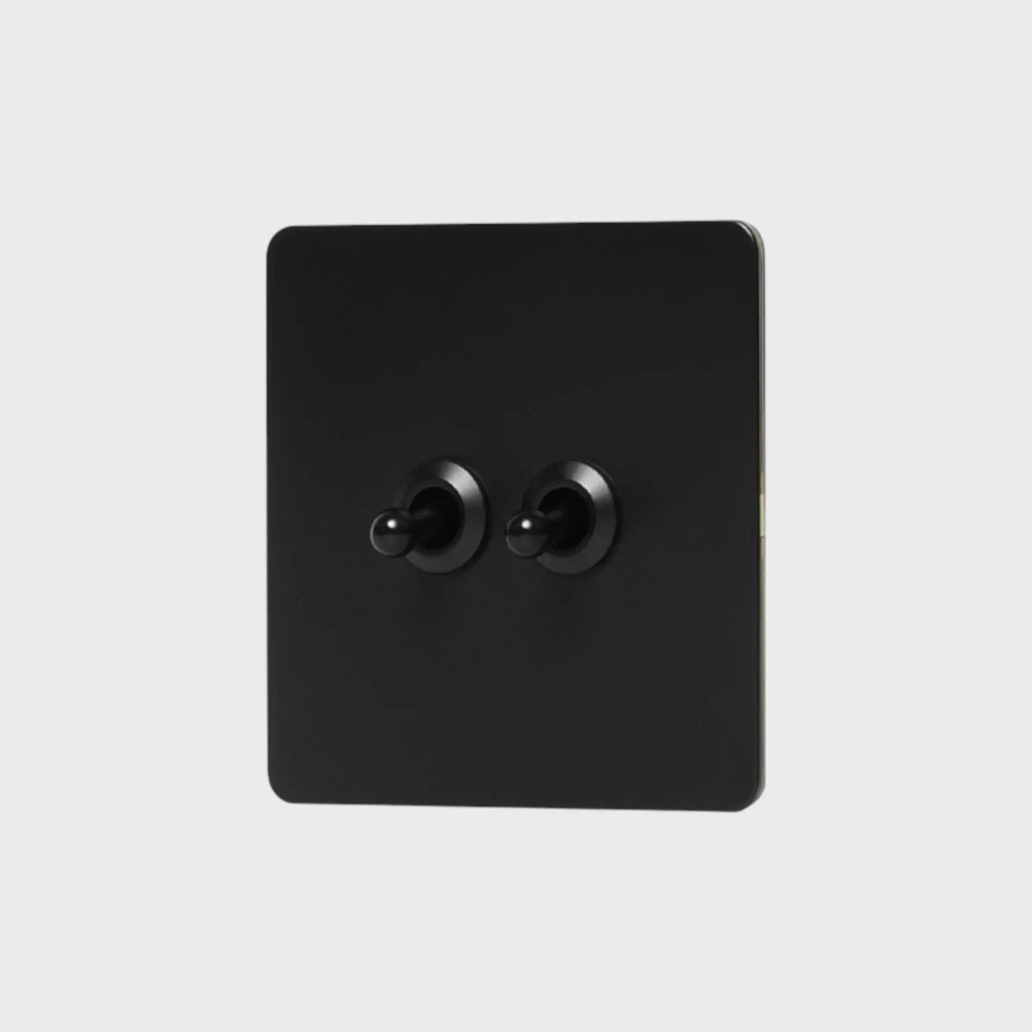 interrupteur va-et-vient double noir mat