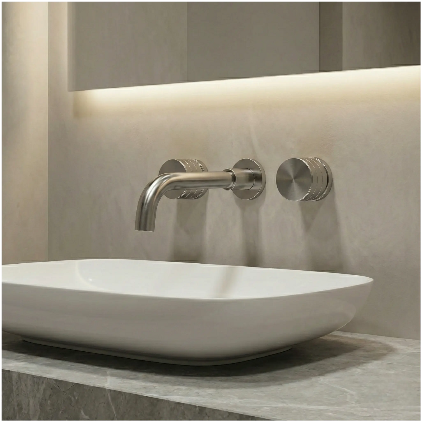Mitigeur de lavabo encastré inox