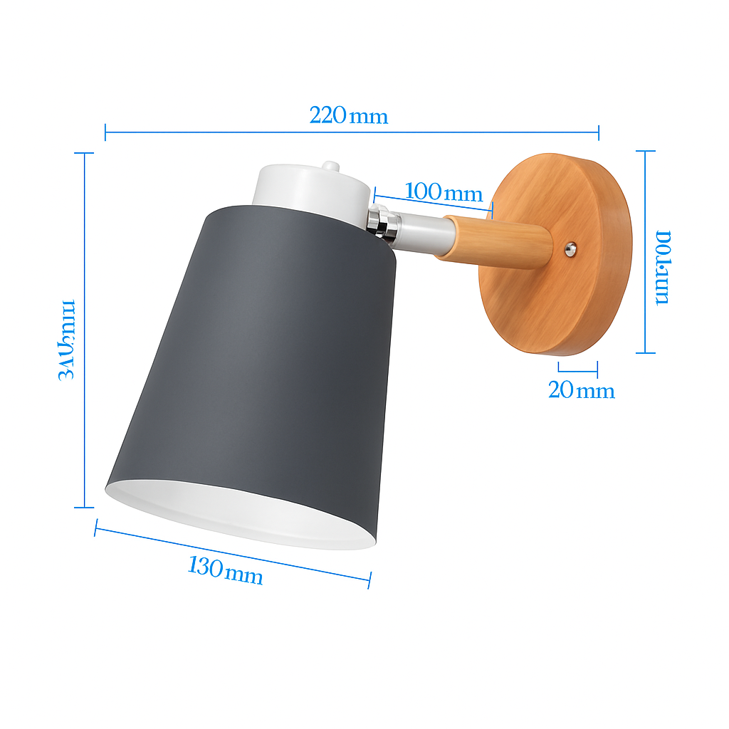 Applique murale LED abat-jour orientable GIREVOLE