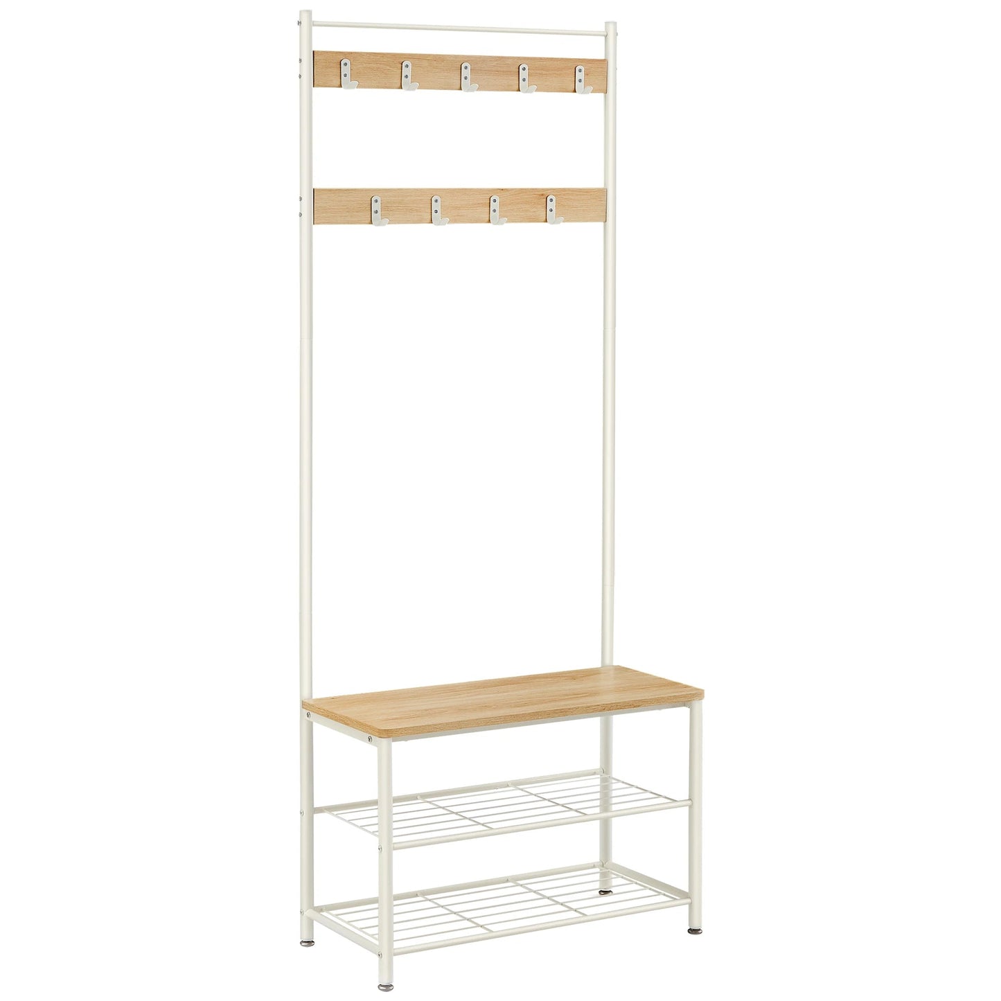 Banc et porte manteau 3-en-1 industriel compact - Aéraly