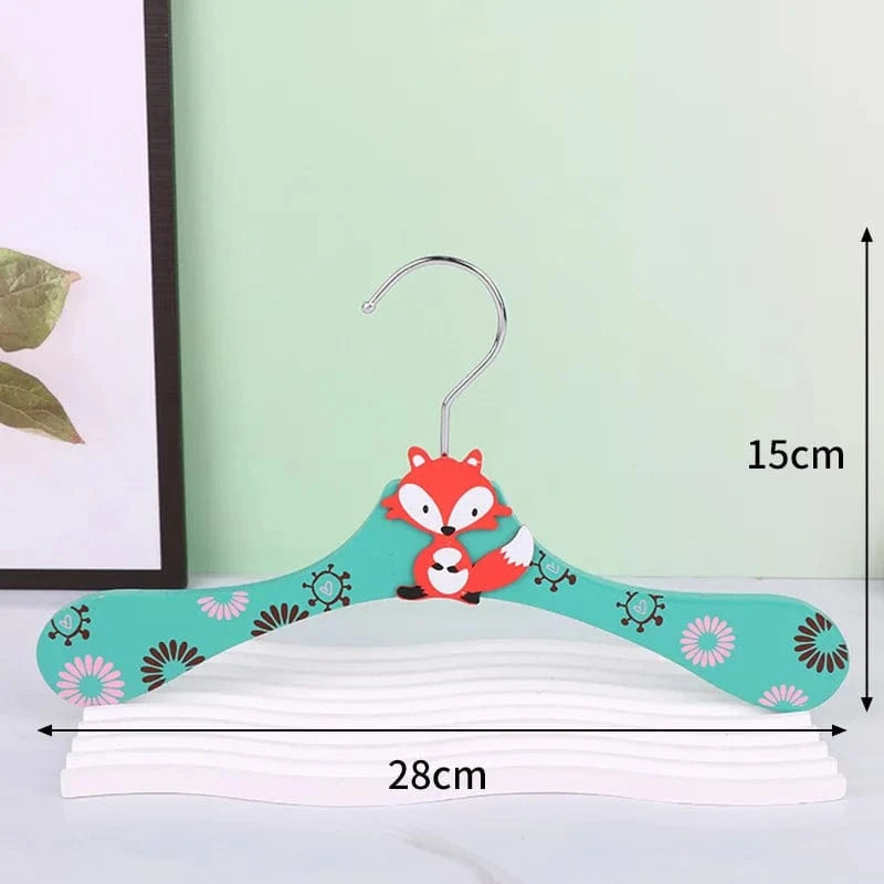 Cintre bébé en bois décoratifs animaux - Lot de 6 Renard