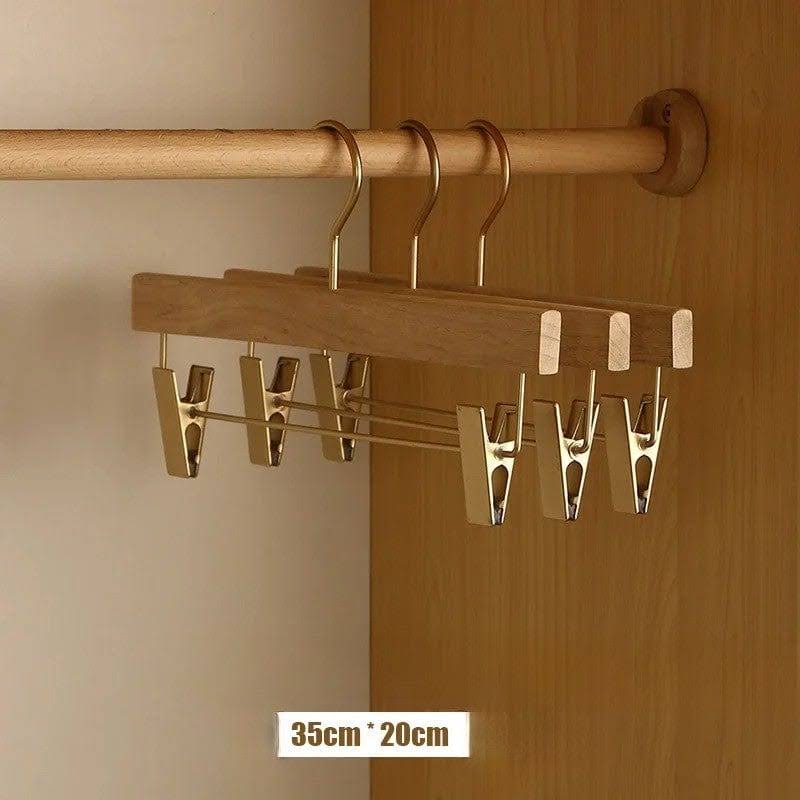 Cintre pantalon bois avec pinces antidérapantes – Lot de 2 - Aeraly