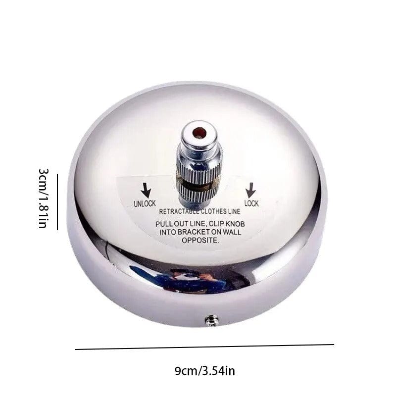 Corde à linge rétractable inox Argent