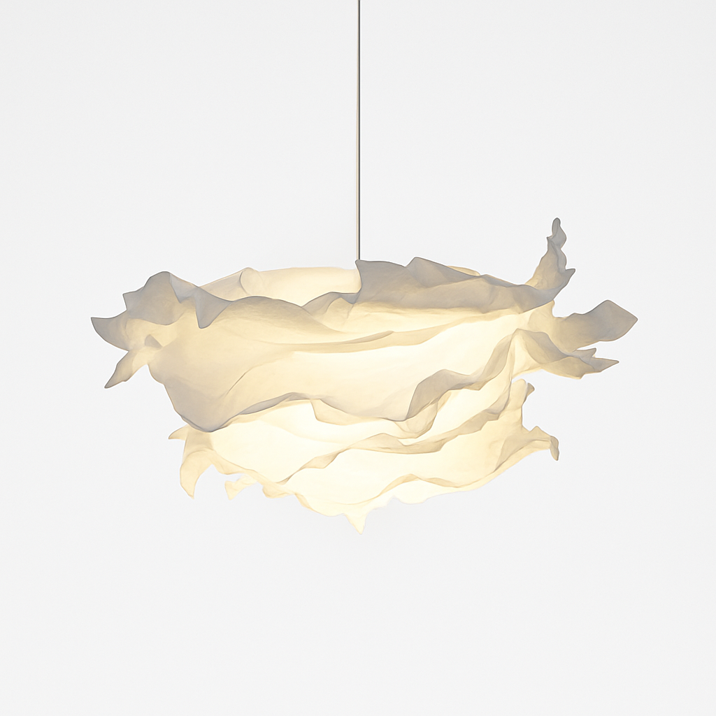 Lustre en papier blanc forme nuage NUVOLA