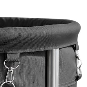 Panier a linge sur roulettes – Sac amovible, pratique et robuste Noir