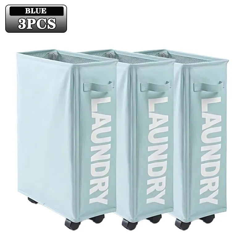 panier à linge a roulettes pliable - Pratique et efficace pour ranger votre linge - Aéraly