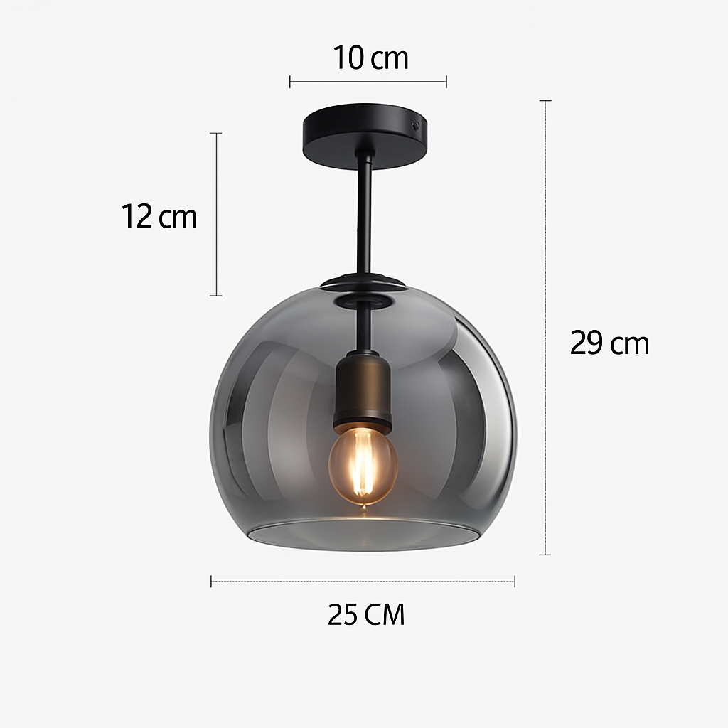 Plafonnier LED en verre design moderne VETRARIA