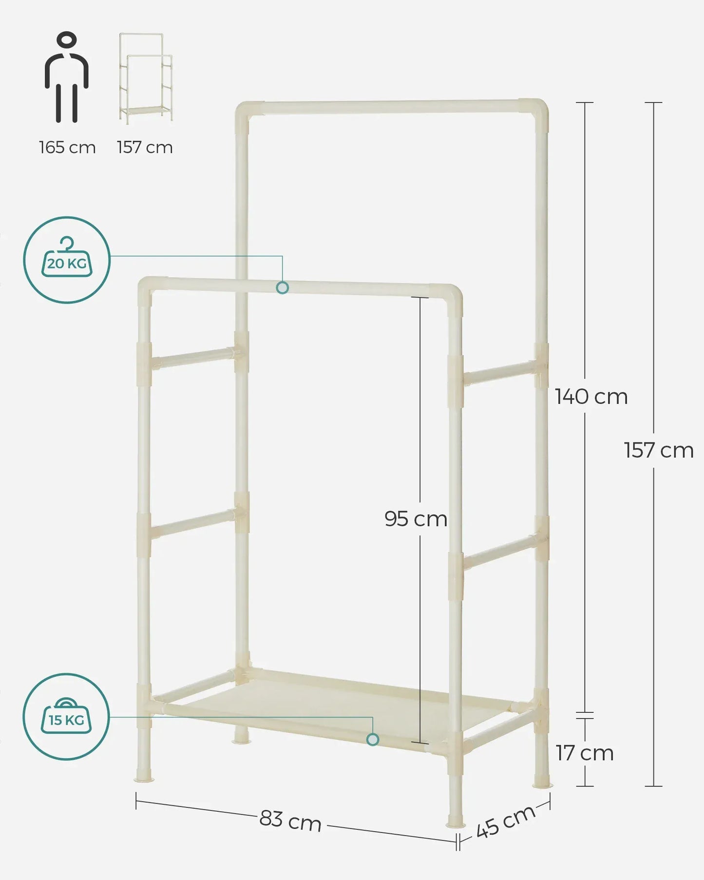 Portant Blanc - Ranger vos vêtements avec élégance Blanc