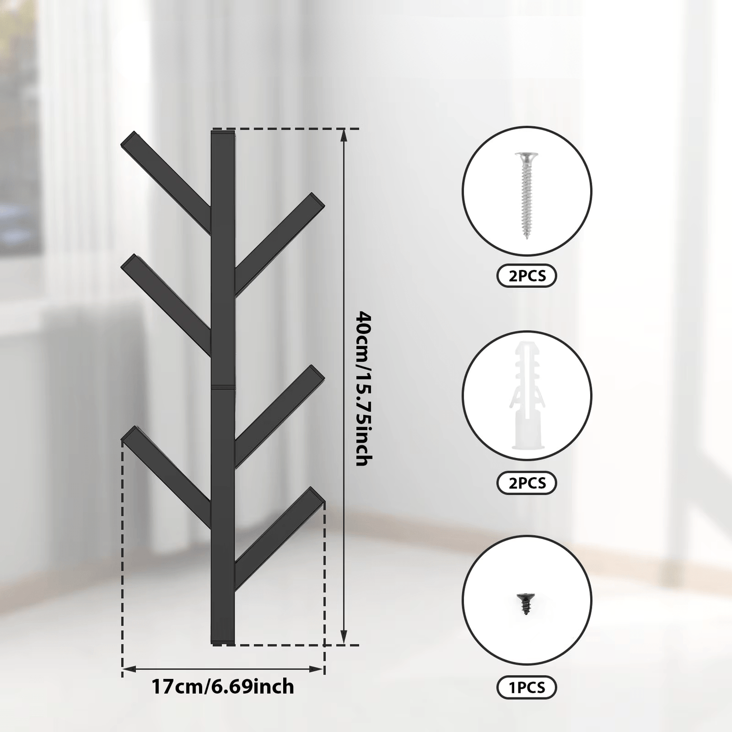 Porte manteau métal noir design – Élégance moderne et gain de place Noir