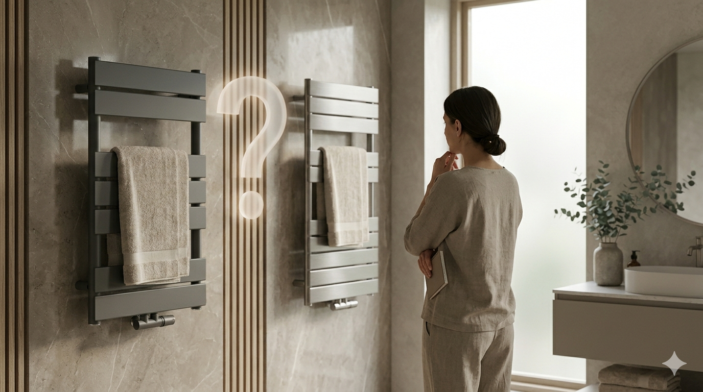 Quel sèche-serviette électrique est recommandé pour une salle de bain moyenne ? Bild