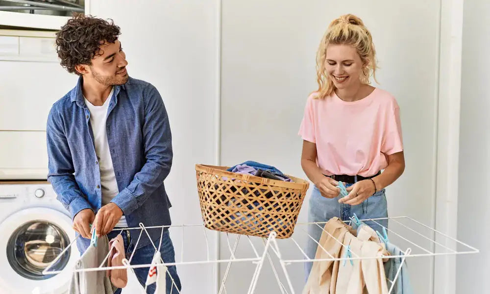 étendre une machine de linge Bild