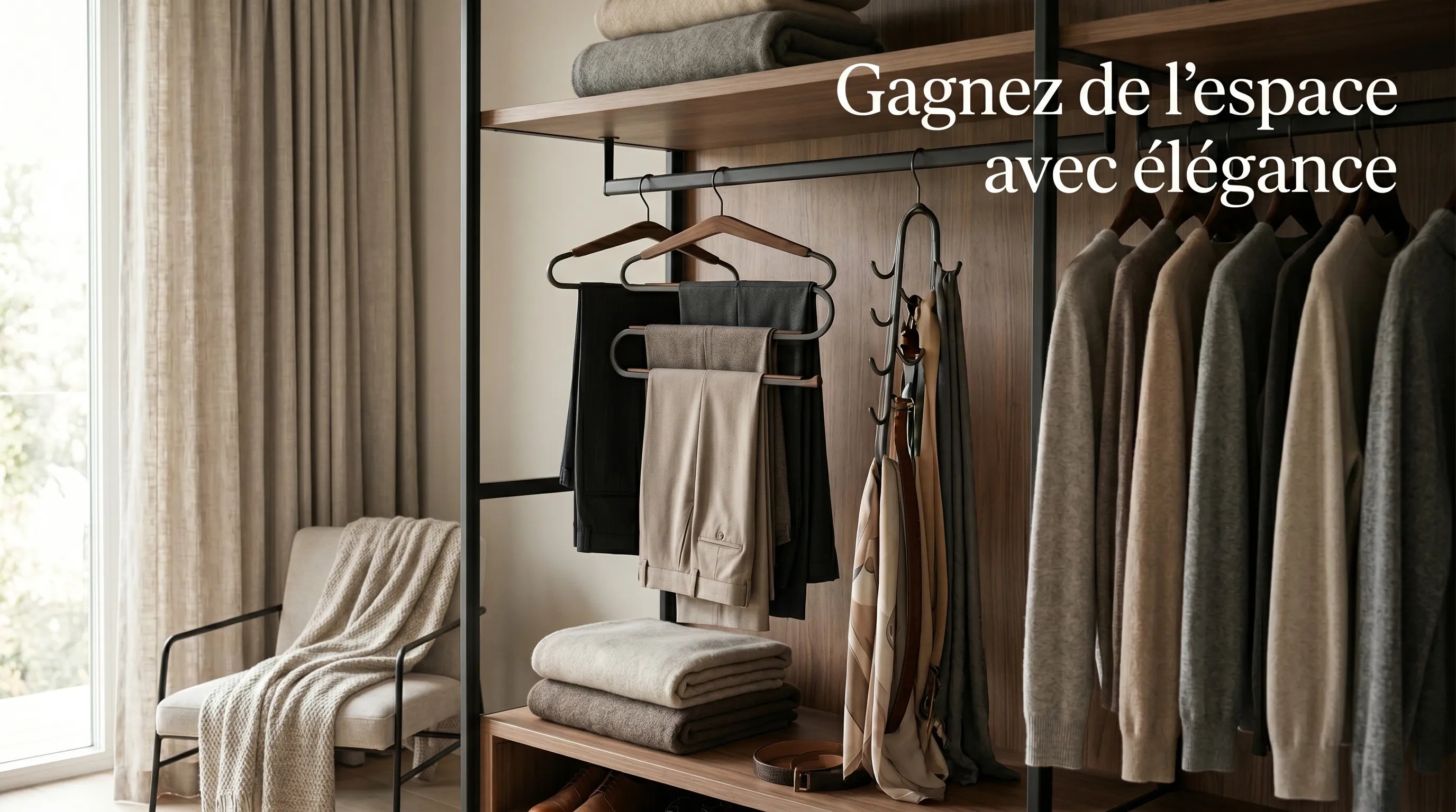 Cintres multifonctions (gain de place) : gadgets ou réelle révolution pour les petits espaces ? Bild