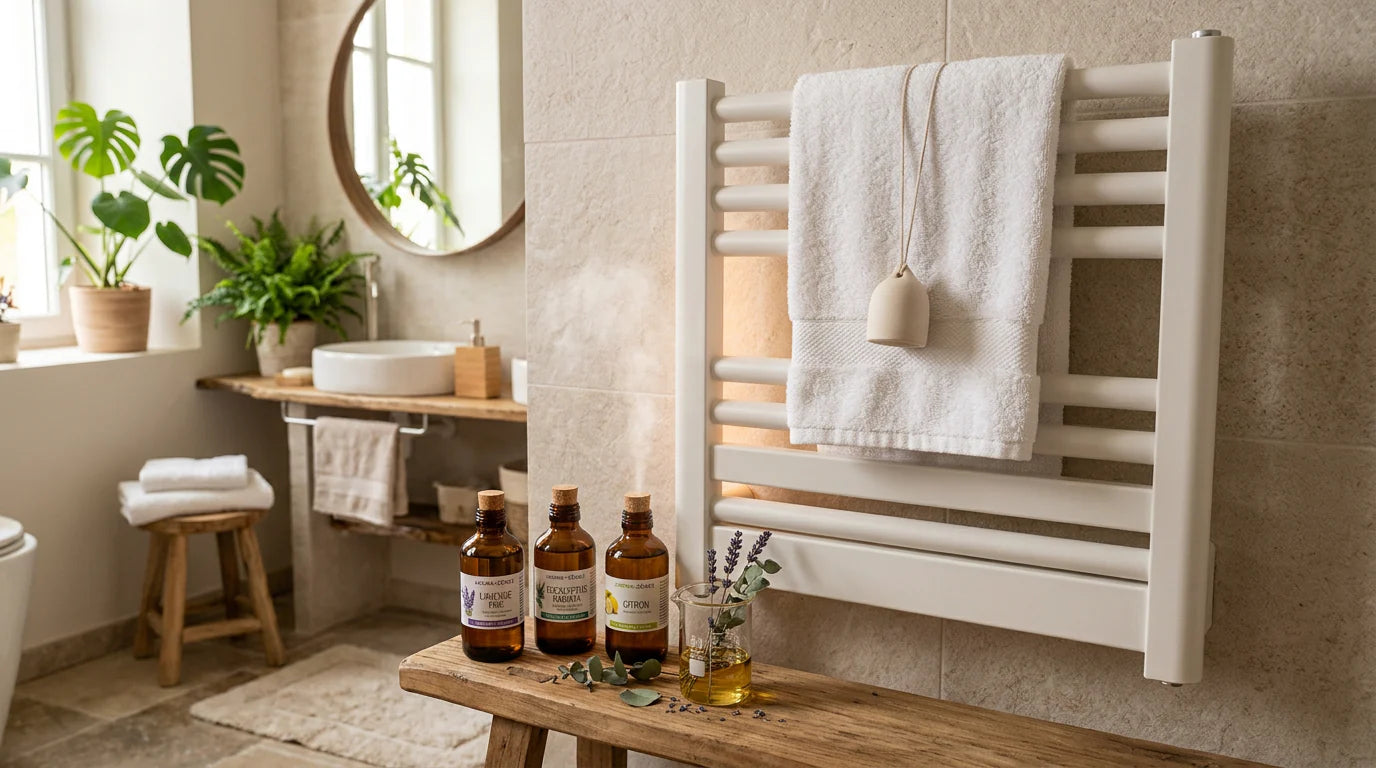 Sèche-serviette et huiles essentielles : comment parfumer naturellement sa salle de bain ? Bild