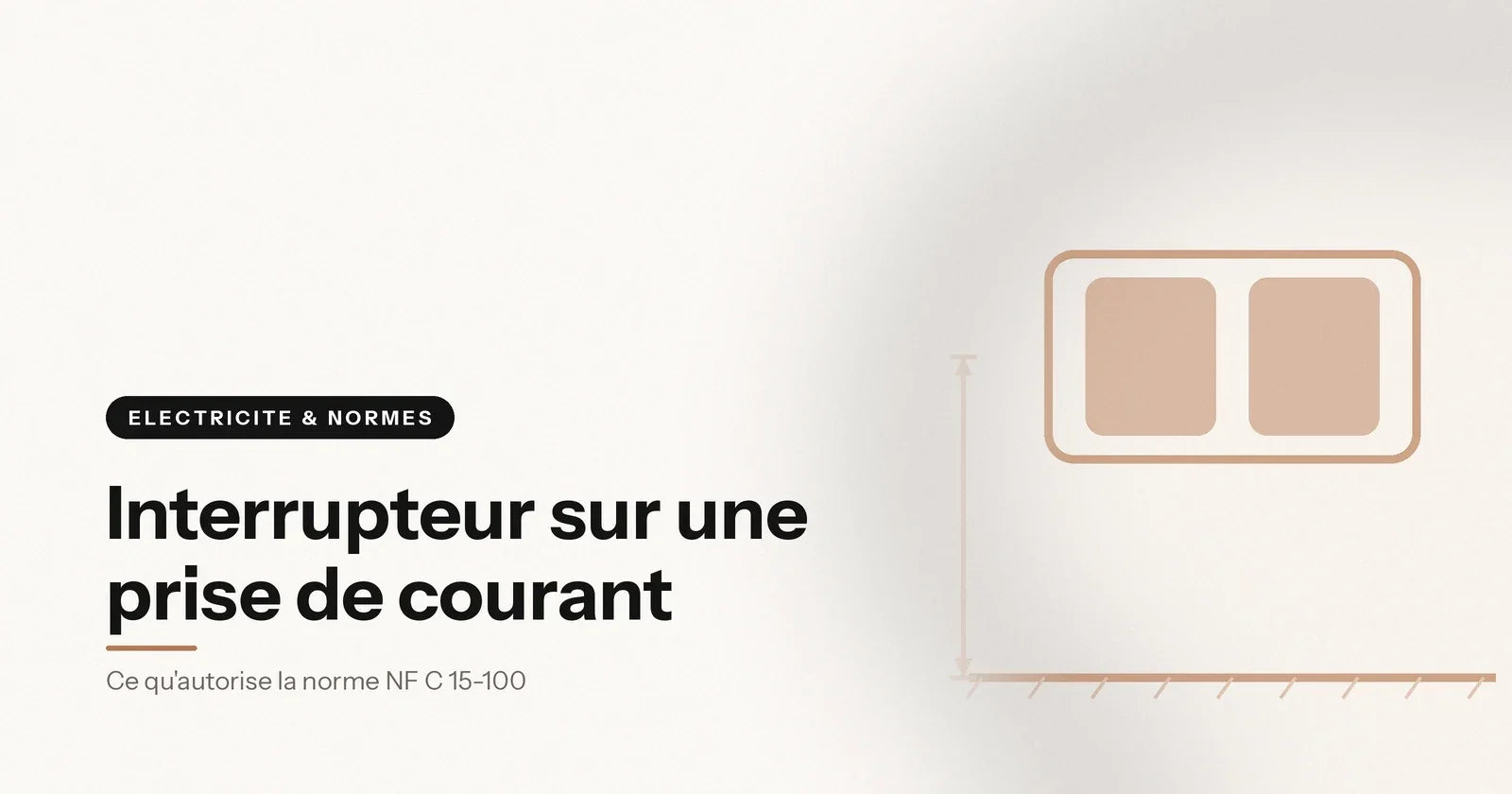 Prise de courant commandée par un interrupteur mural, illustration Aeraly Image