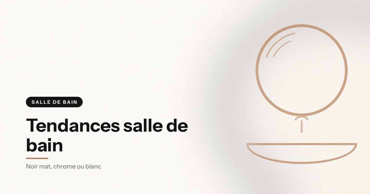 Miroir rond au-dessus d'une vasque, finitions de salle de bain, illustration Aeraly Image