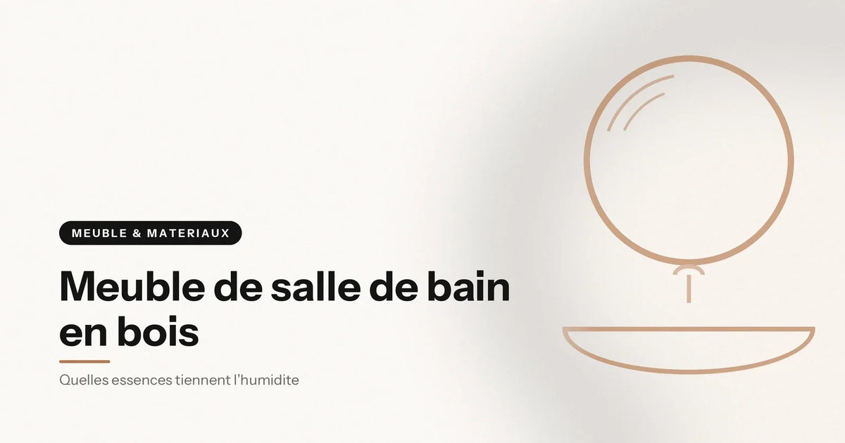 Meuble de salle de bain en bois avec chant traité, illustration Aeraly Image
