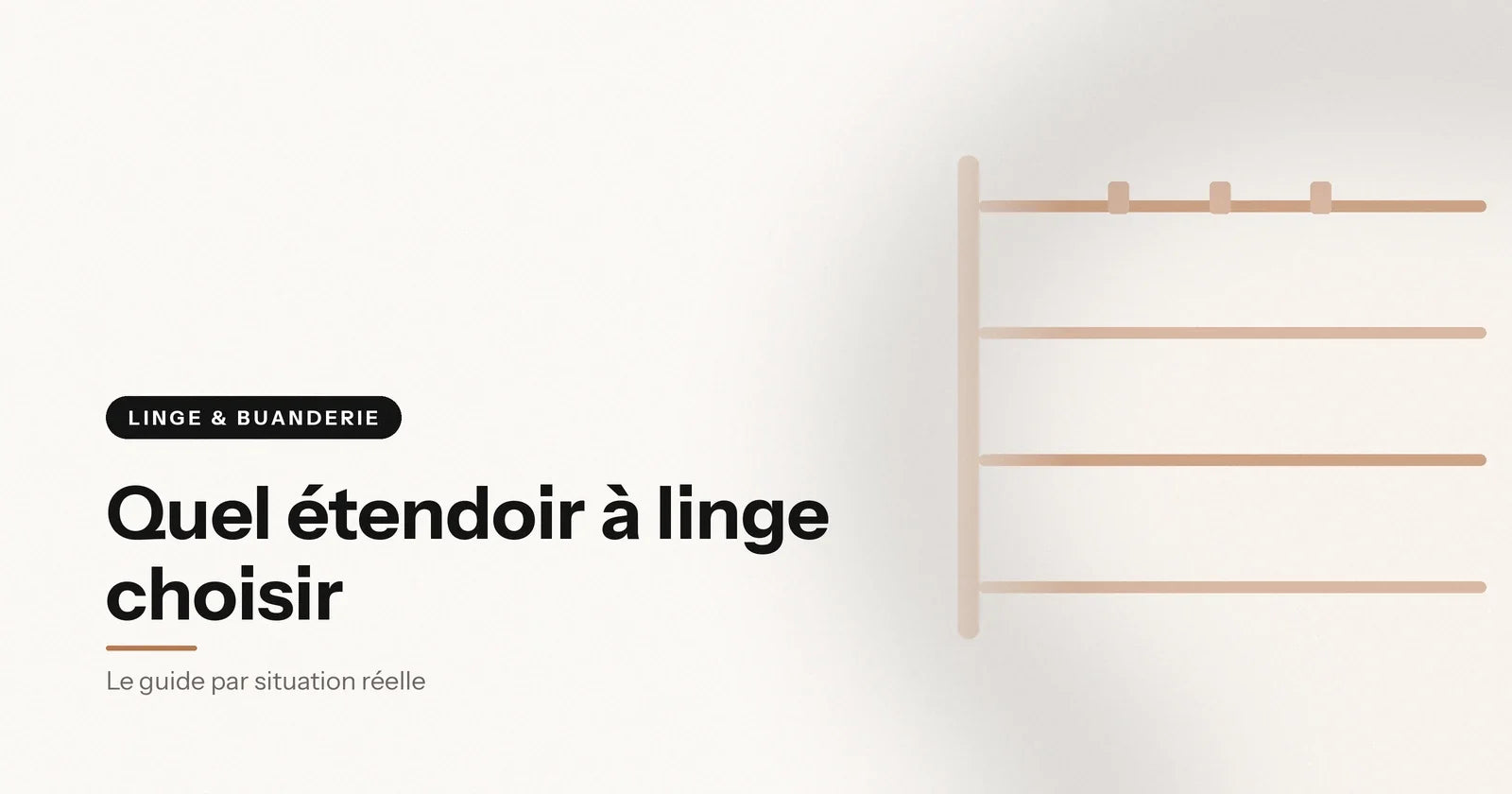 Étendoir à linge mural rabattable déployé contre un mur, illustration Aeraly Image