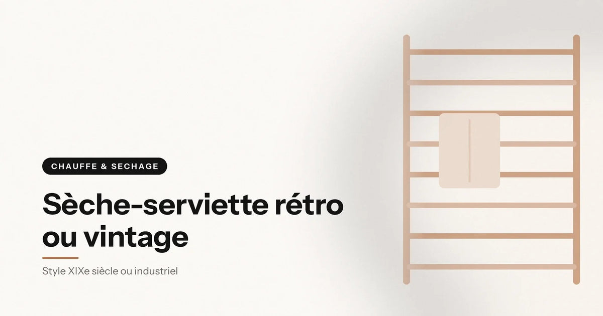 Sèche-serviette à barres au style classique avec serviette, illustration Aeraly Image
