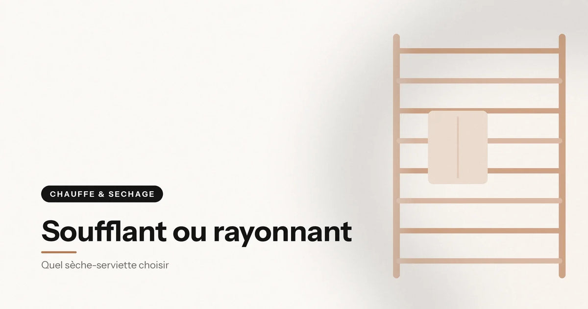 Sèche-serviette rayonnant à barres avec une serviette, illustration Aeraly Image