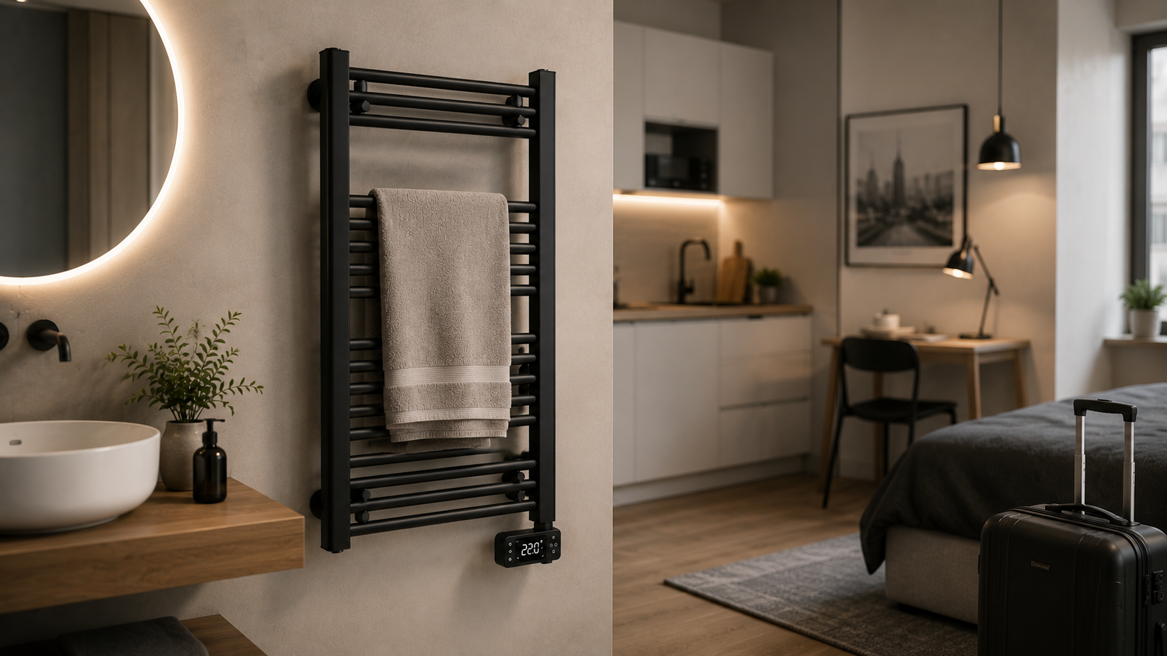 Comment choisir un sèche-serviette pour un studio ou un appartement en location ? Bild