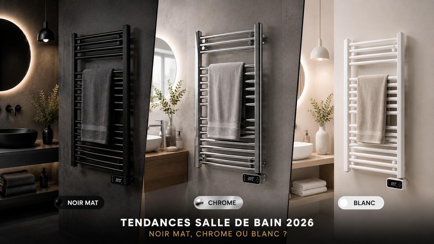 Les tendances salle de bain design 2026 : noir mat, chrome ou blanc ? Bild