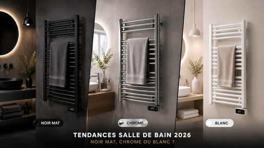 Les tendances salle de bain design 2026 : noir mat, chrome ou blanc ?