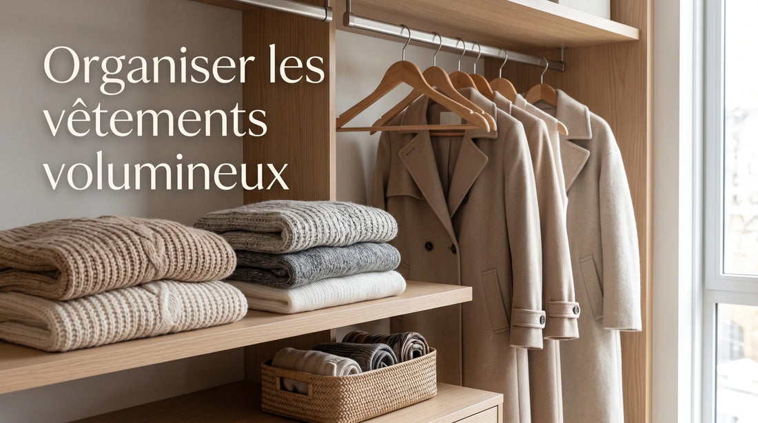 Comment ranger les vêtements volumineux (gros pulls, manteaux) sans encombrer sa penderie ?