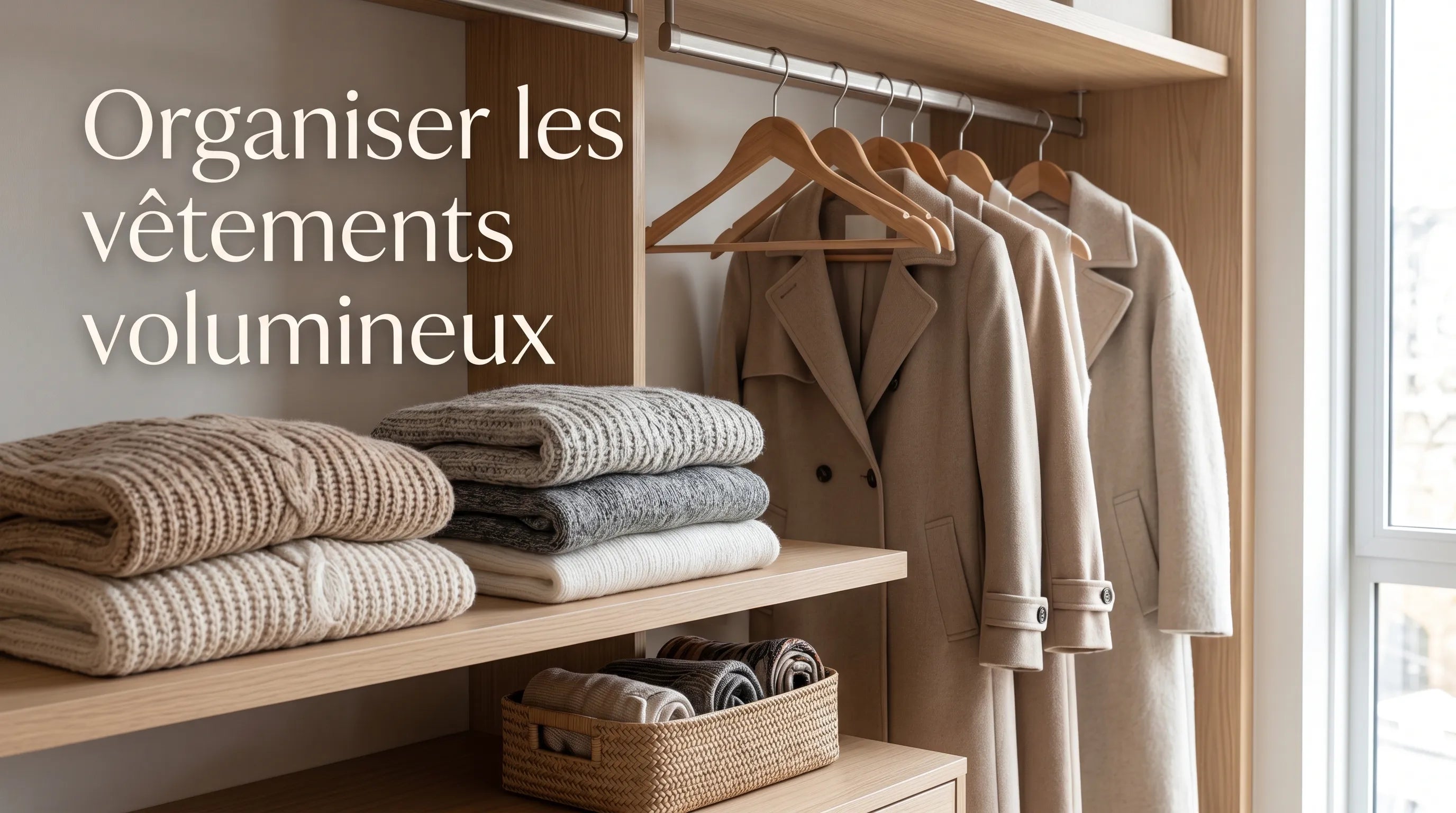 Comment ranger les vêtements volumineux (gros pulls, manteaux) sans encombrer sa penderie ? Image