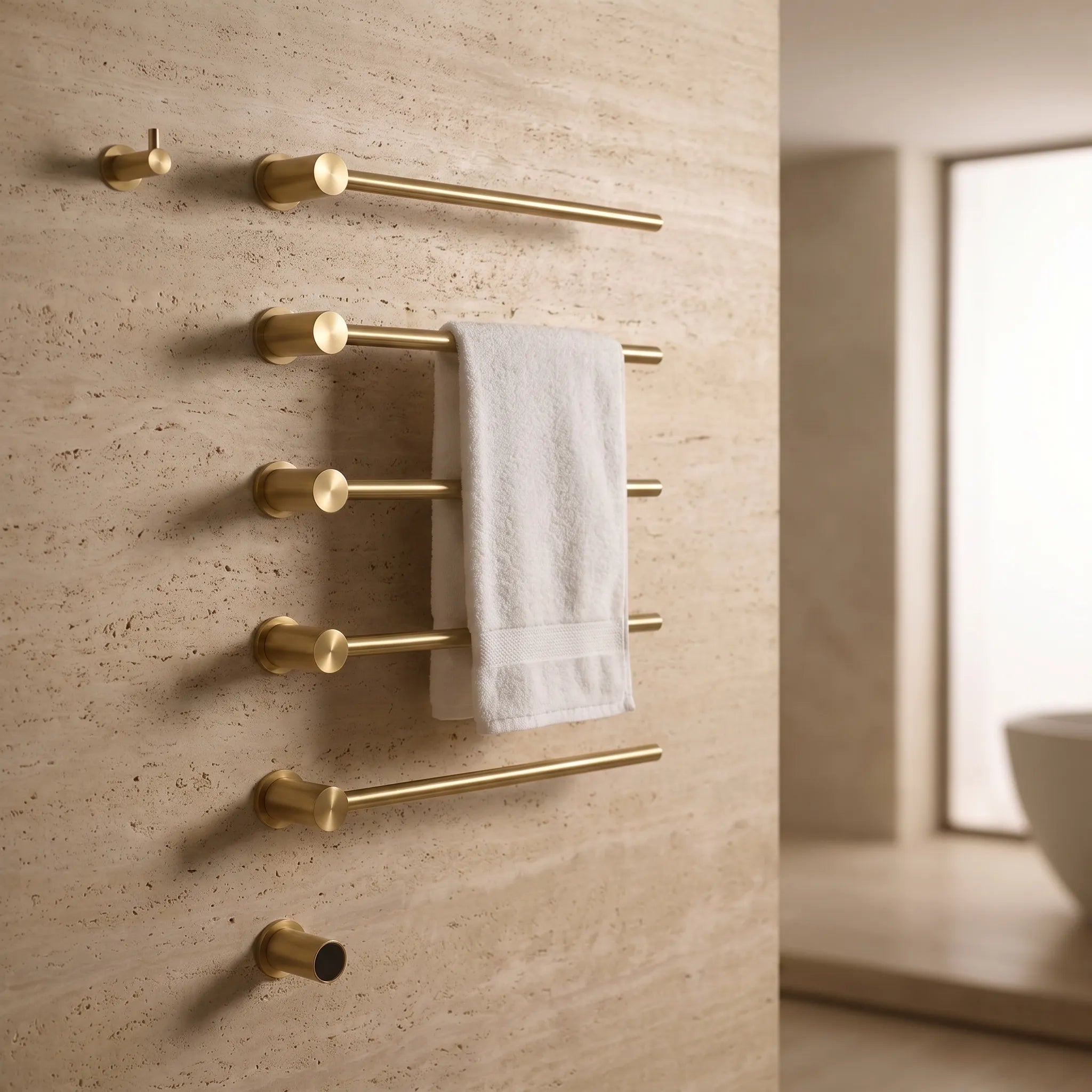 Sèche-Serviette Design WiFi | Inox 304 | 80–105–130W | 5 Finitions - Aeraly Image