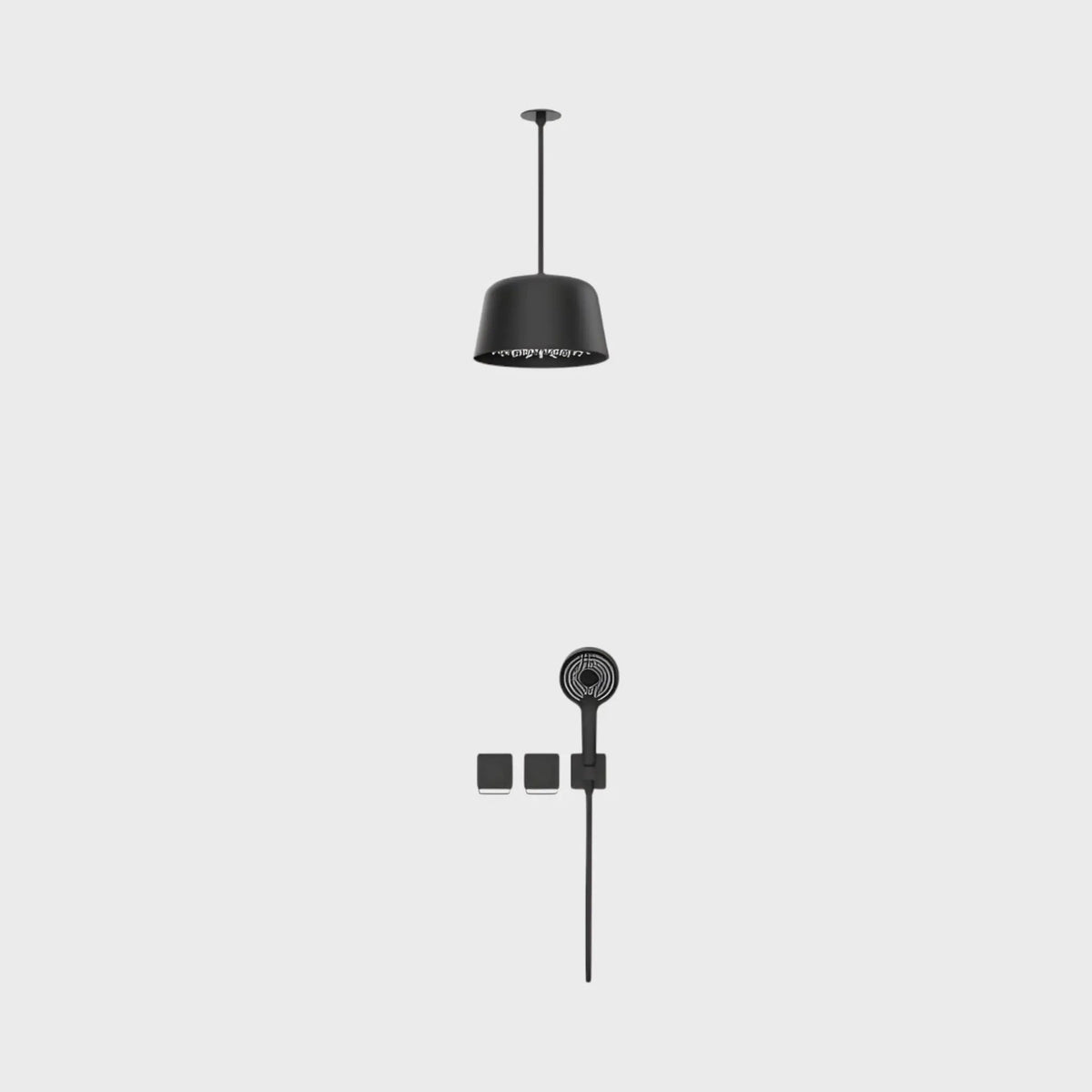 Mitigeur de Douche plafond noir mat