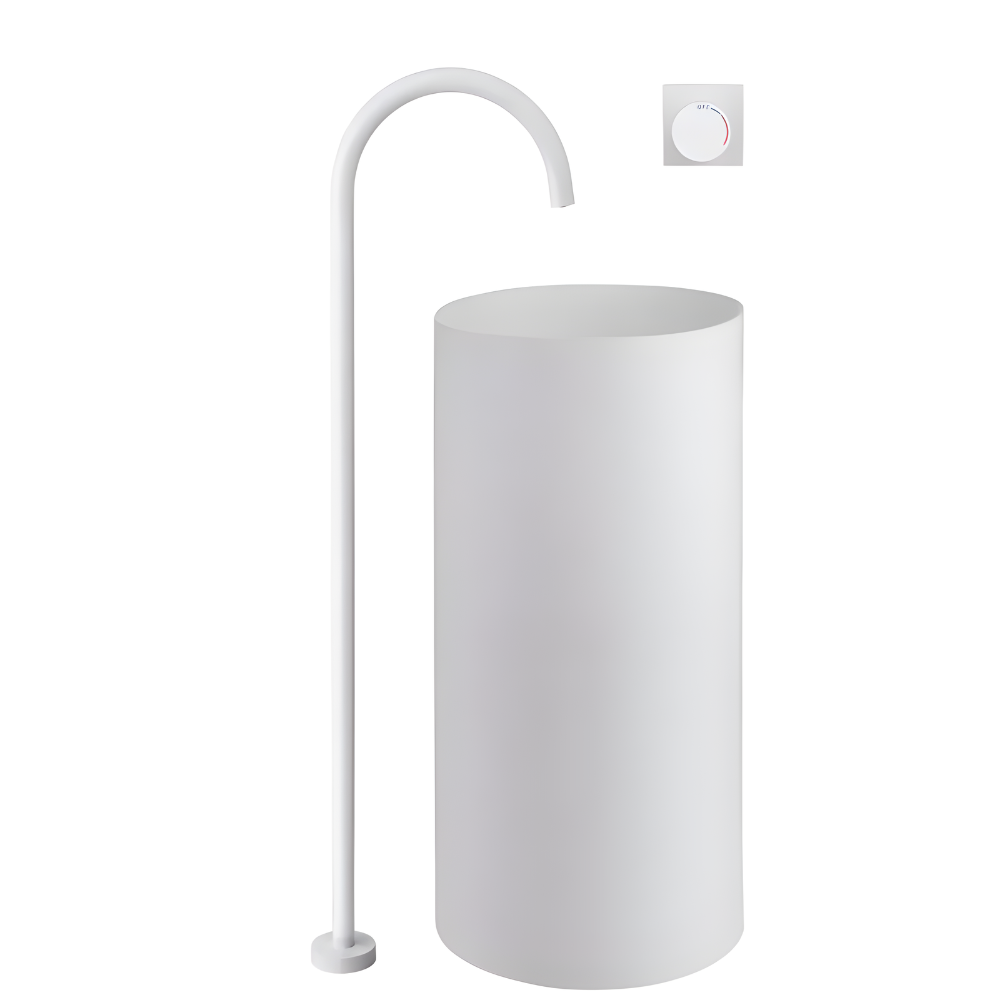 Torbernite Robinet de Baignoire sur Pied Moleté, 4 Finitions