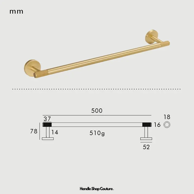 Accessoires de salle de bain laiton massif moleté