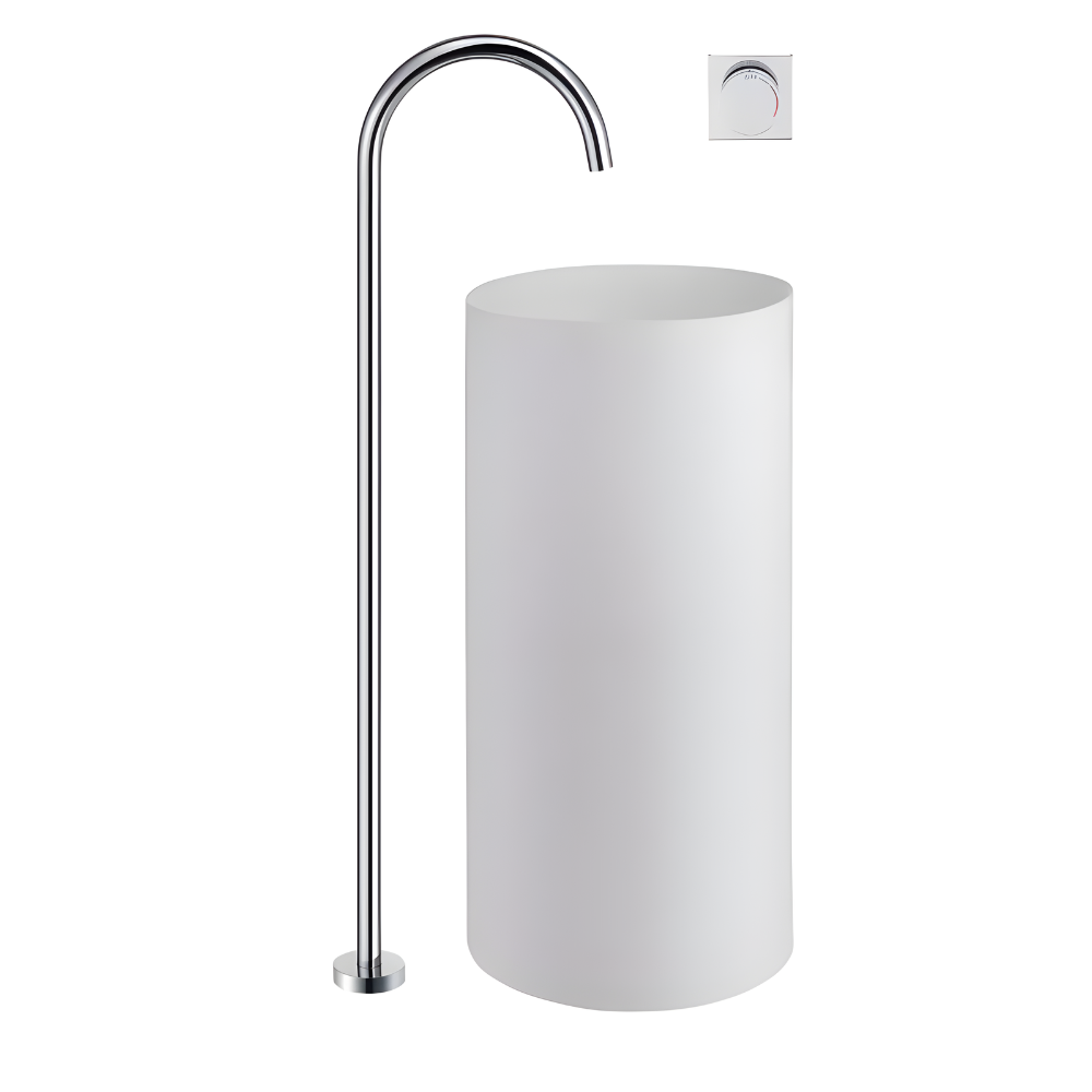 Torbernite Robinet de Baignoire sur Pied Moleté, 4 Finitions