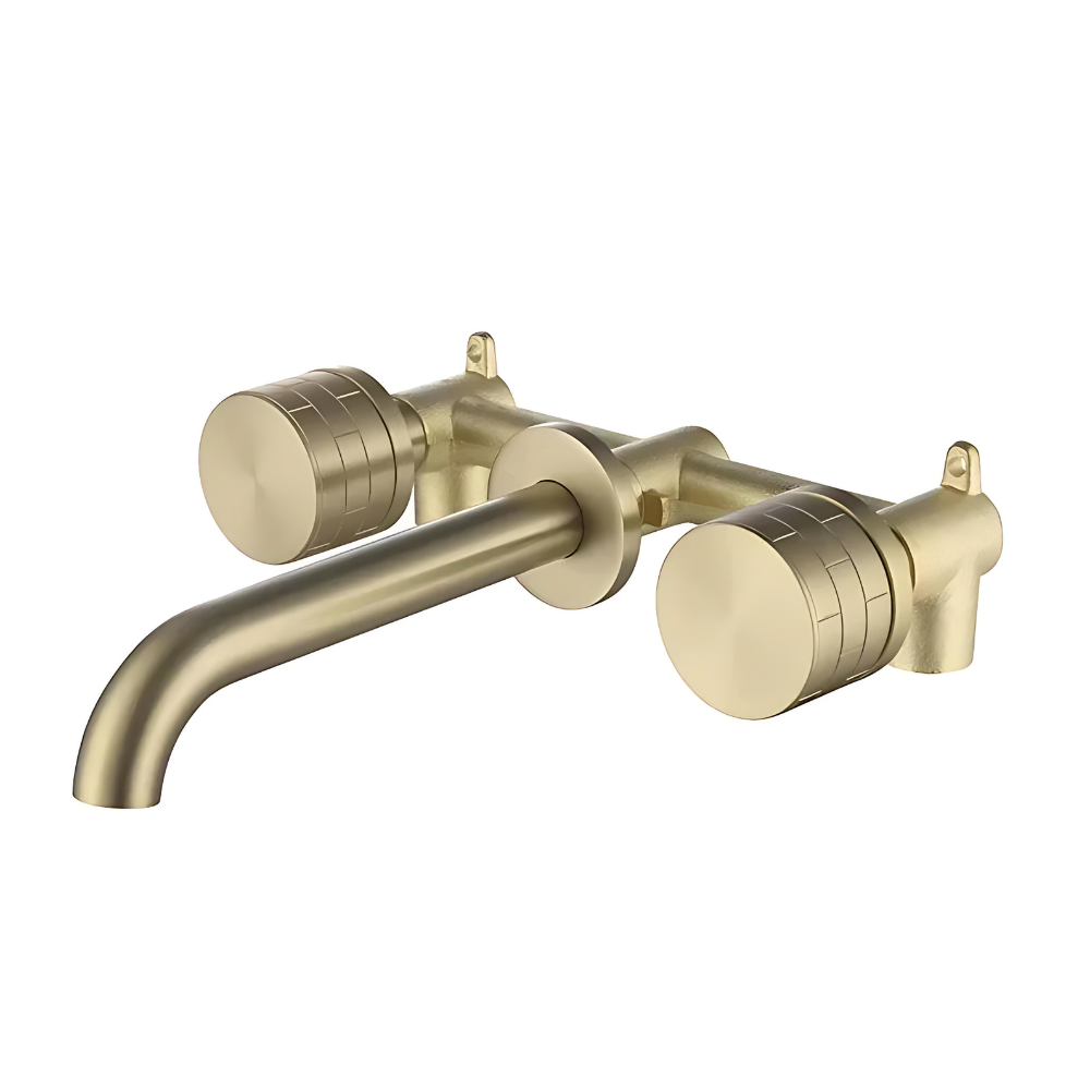 Azzurrite Robinet de Lavabo Mural, Laiton Massif, 5 Finitions