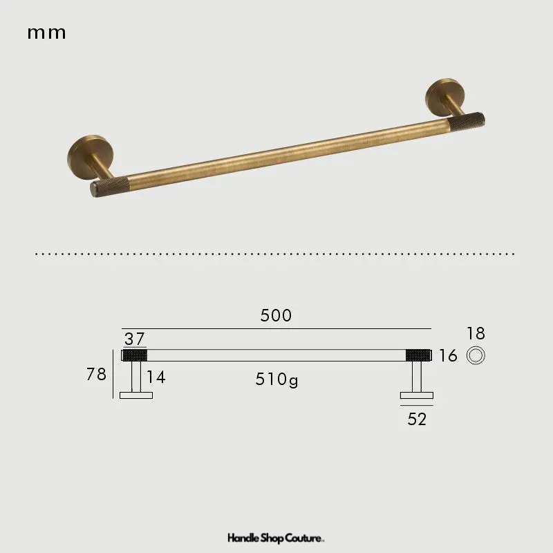 Accessoires de salle de bain laiton massif moleté