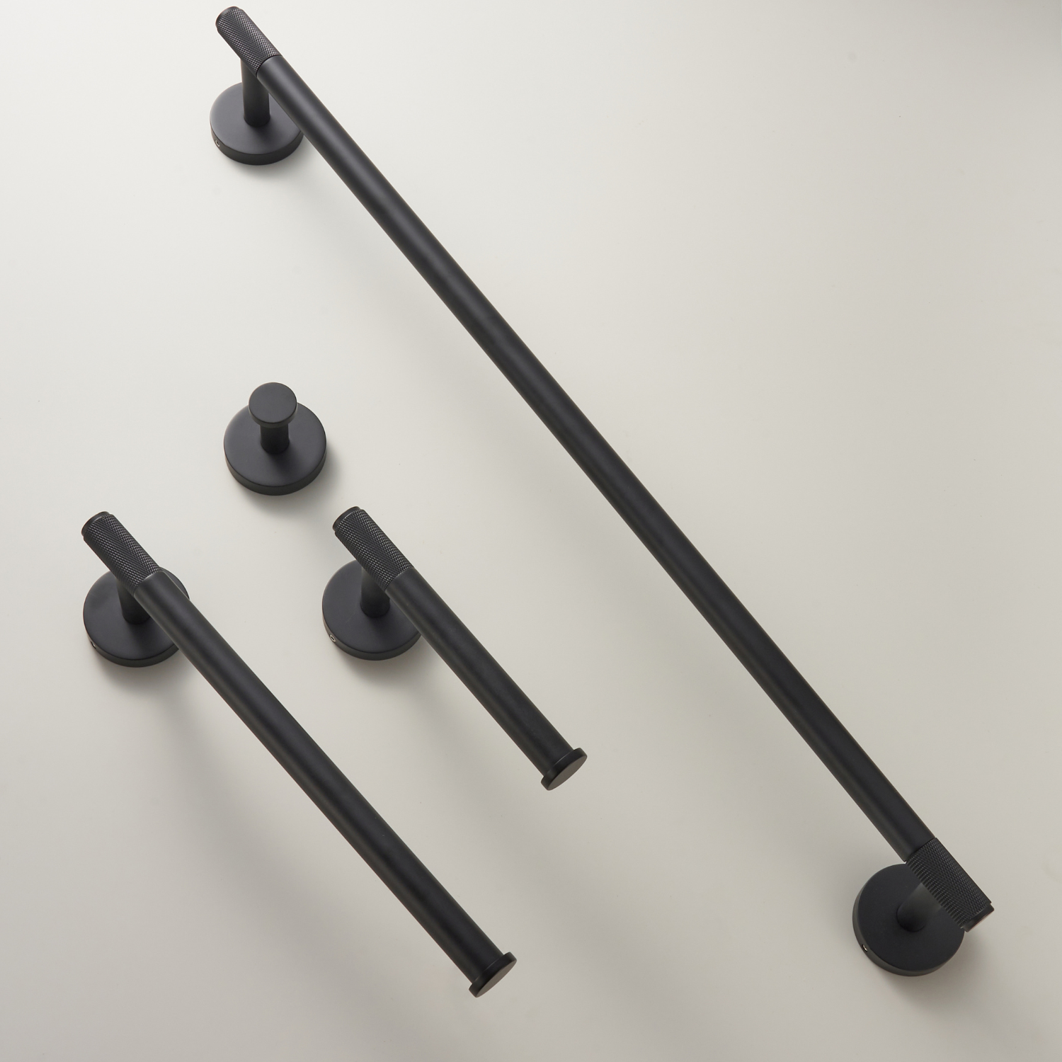 Accessoires de salle de bain laiton massif moleté