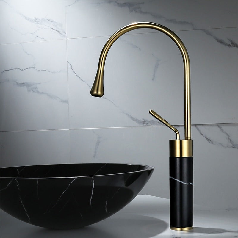 Quarzo Robinet de Lavabo Socle Marbre, 3 Longueurs