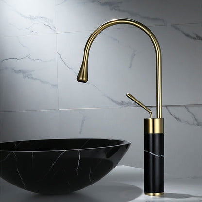 Quarzo Robinet de Lavabo Socle Marbre, 3 Longueurs