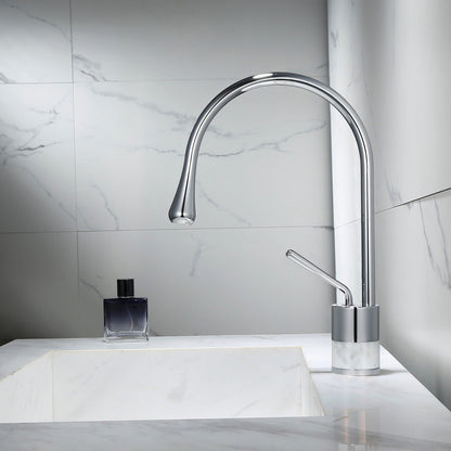 Quarzo Robinet de Lavabo Socle Marbre, 3 Longueurs