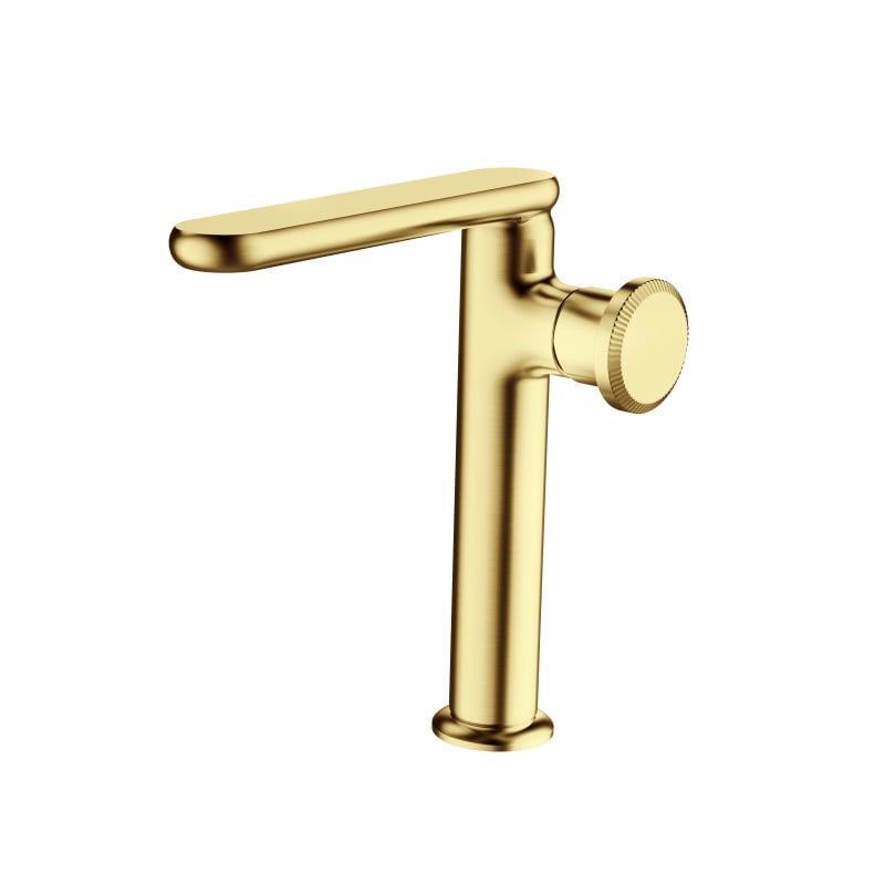 Méridien - Mitigeur lavabo haut à commande latérale en finition Or brossé