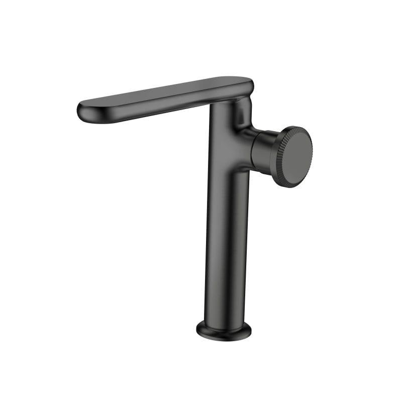Méridien - Mitigeur lavabo haut à commande latérale en finition Noir