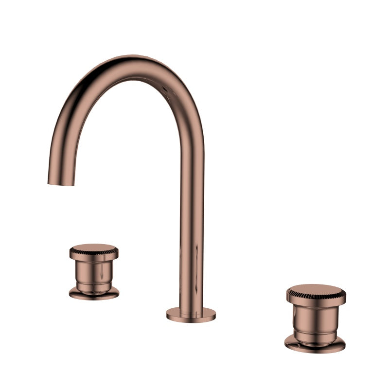 Méridien - Mitigeur lavabo 3 trous en finition Cuivre brossé