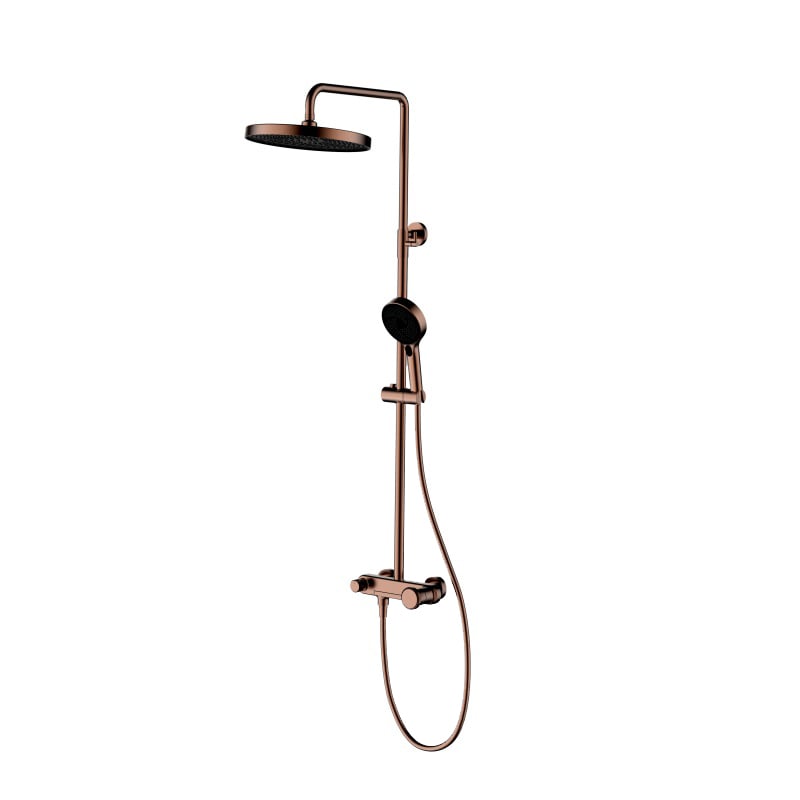 Méridien - Ensemble de douche 3 fonctions en finition Cuivre brossé