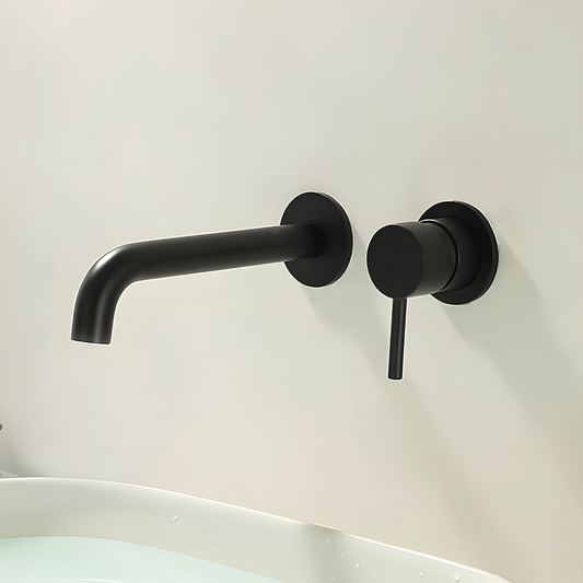 Selenite Robinet de Lavabo Mural, Laiton Moleté, 5 Finitions