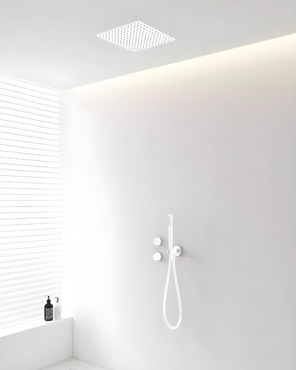 Colonne de douche encastrée plafond texture moletée