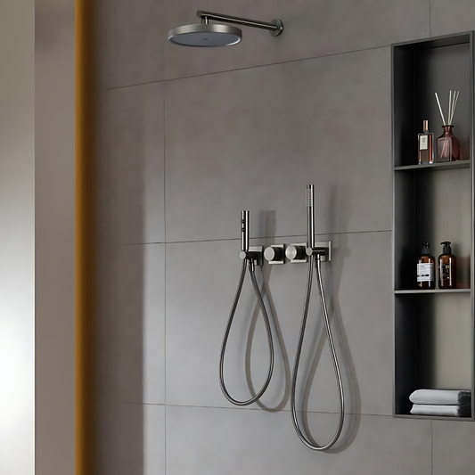 Colonne de douche pluie XXL avec fonction bidet