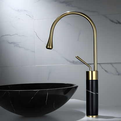 Quarzo Robinet de Lavabo Socle Marbre, 3 Longueurs