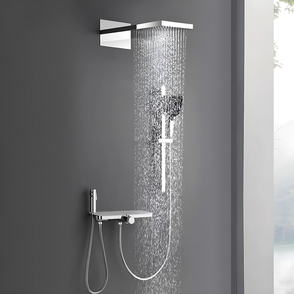 Colonne de douche avec bidet intégré