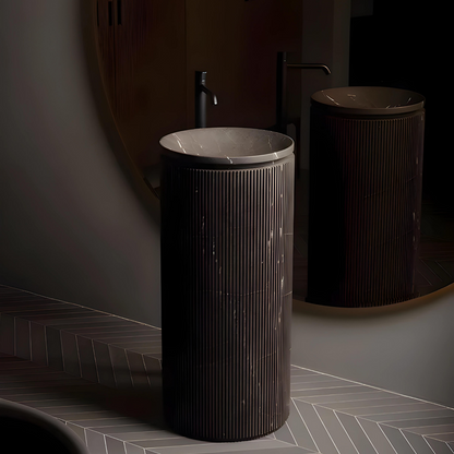 Vasque sur pied en marbre Pietra Grey